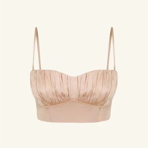 Shona Joy La Lune Ruched Bralette Top - Desert Rose